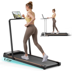 Abonow Walking Pad, Under Desk Treadmill with Incline for Home Office 2.5HP Portable Walking Treadmill with 265 Lbs Weight Capacity Walking Machine, Remote Control, LED Display